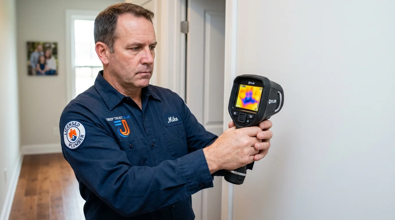 Thermal imaging leak detection by Johns Plumbing LLC in Stoughton